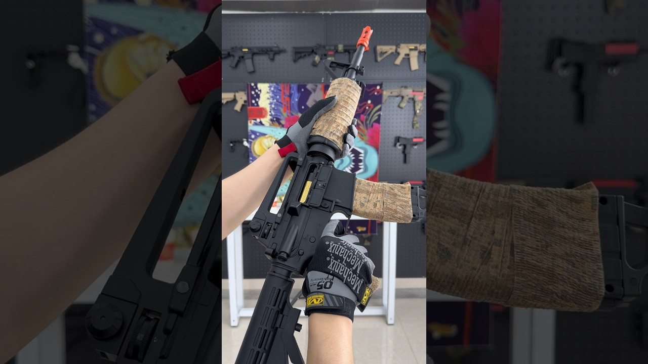 M4A1 with 11.1V battery #gun #gelblasterguns