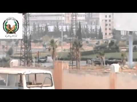 استهداف عربة BMB لقوات النظام من قبل لواء حلب المدينة في حاجز الليرمون في محافظة حلب