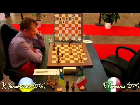 Fabiano Caruana vs Ruslan Ponomariov - Chess FIDE GP PARIS 2013 - Time Lapse Full Game