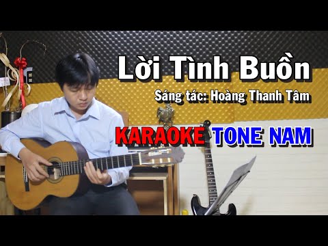 Lời Tình Buồn - Tone Nam - Beat Guitar - Karaoke NBC