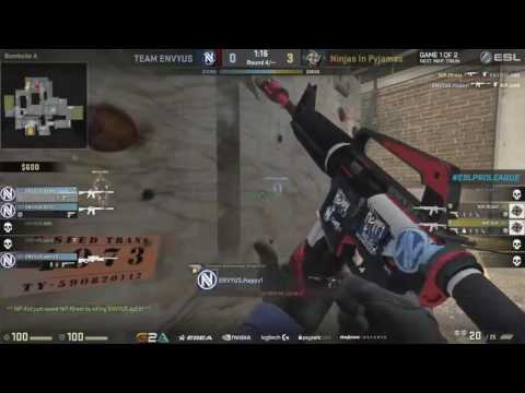 CS GO NiP vs EnVyUs ESL Pro League 2016 Cache Map 1