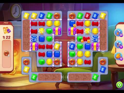 HomeScapes Level 7417 no boosters (22 moves)