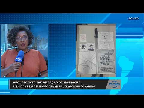 Adolescente faz ameaças de massacre e Polícia Civil apreende material de apologia nazista 17 04 2023