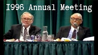 1996 Berkshire Hathaway Annual Shareholders Meeting - Warren Buffett & Charlie Munger