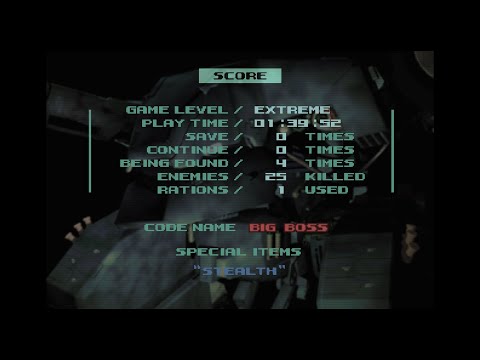 Metal Gear Solid: Integral | Big Boss Rank | No Special Items | 0 Saves | Alternate Round