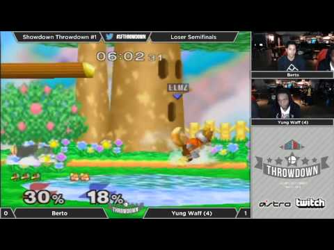 Melee Showdown Throwdown #1 - Loser Semifinals - Berto (Falco) vs Yung Waff (Fox)