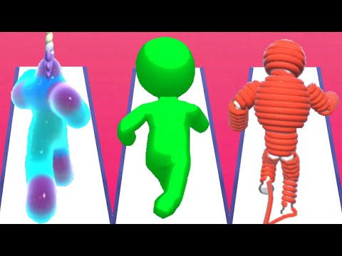 BLOB RUNNER 3D vs ROPE-MAN RUN vs RUN GIANT SLAP MASTER