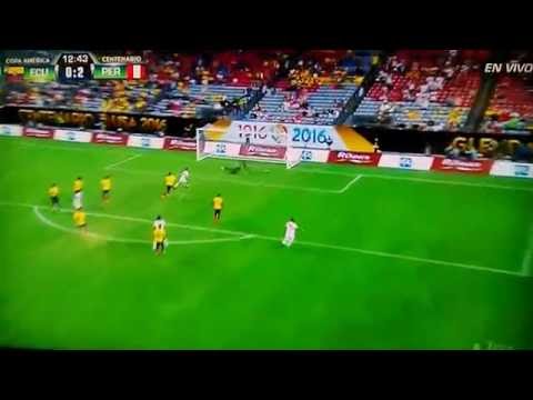 Edison Flores Gol 2-0 Peru vs Ecuador 6/8/16 Copa America 2016