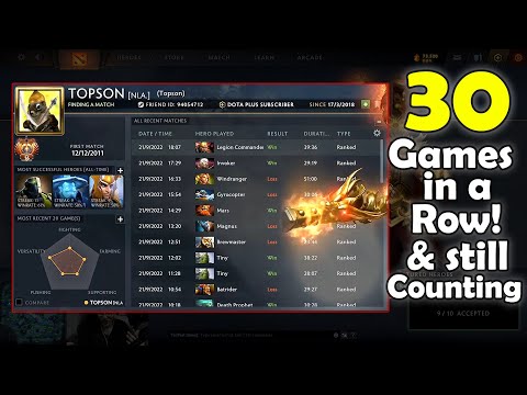 Topson played 30 Pub Games in a row! and still counting!