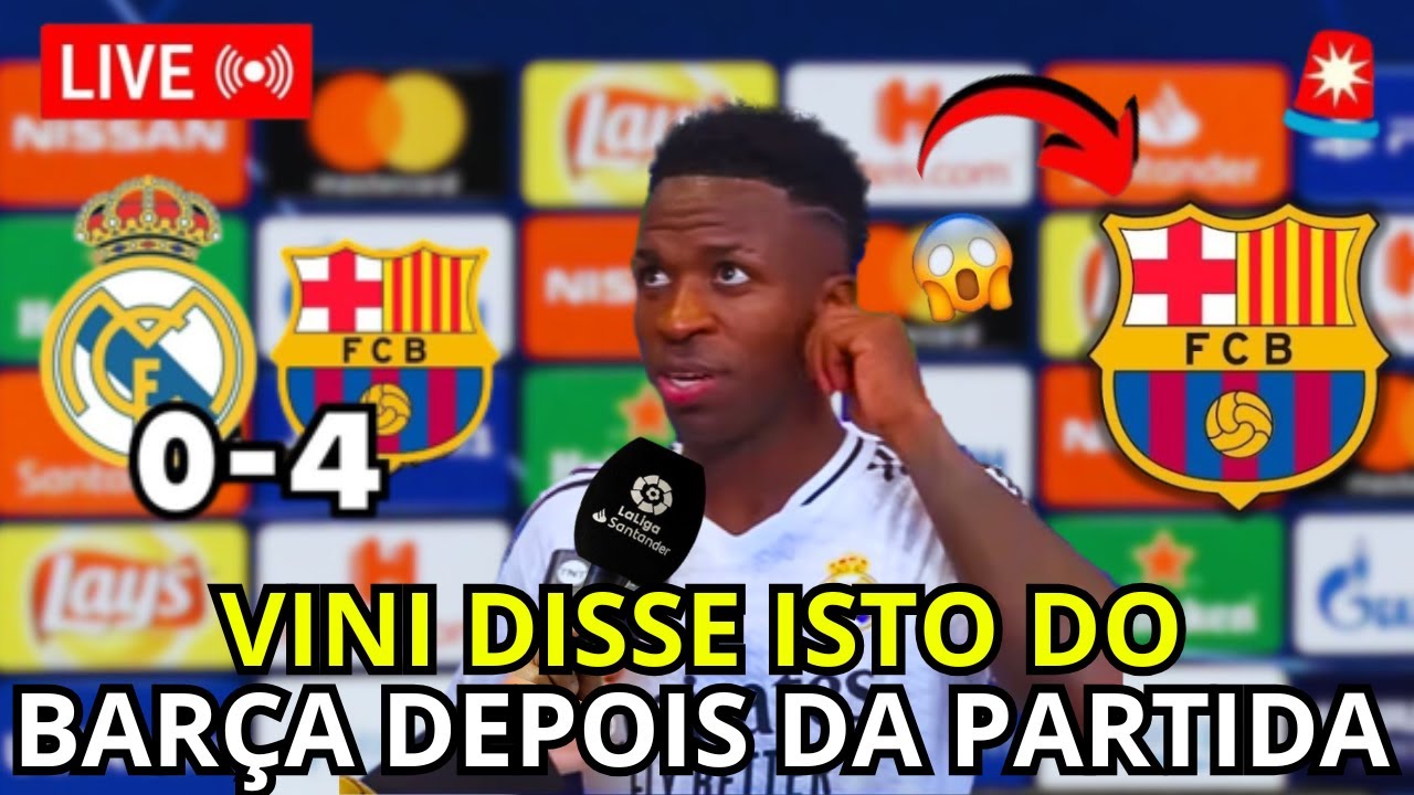 🚨BOMBA! OLHA O QUE VINI JR DISSE SOBRE O BARCELONA DEPOIS DO JOGO DO BARCELONA DE HOJE!