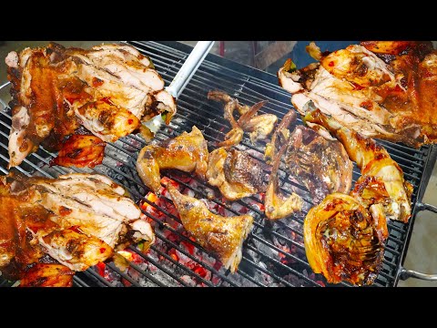 Street Food Tour, Street Food In The Rain, Grilled Ducks And Chicken In The Flood