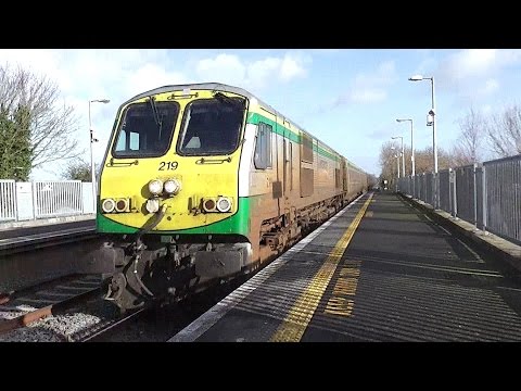 IE 201 Class Loco + Mk4 Intercity train - Monasterevin Station