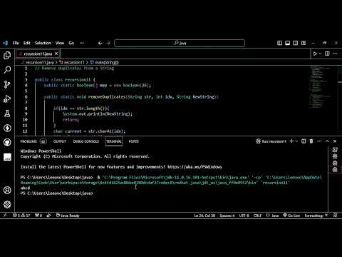 Recursion Remove Duplicates From A String Using Recursion Java Coding