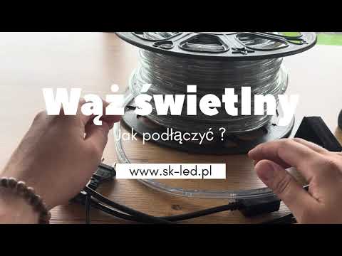 Jak podłączyć Wąż świetlny LED 360° Świąteczna dekoracja 230V cięty co 2m | SK-LED.PL