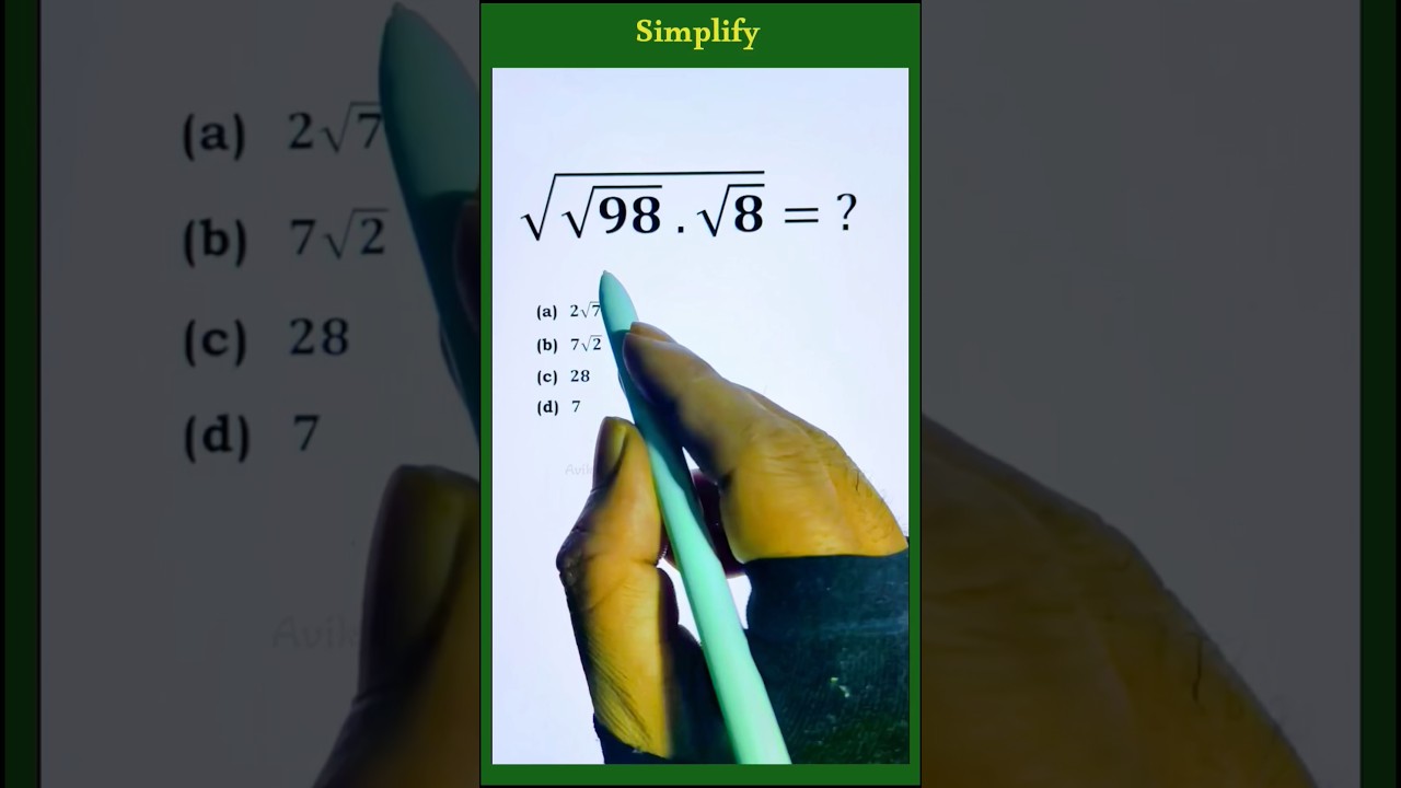 Simplifying square root inside square roots math expression #shorts #maths