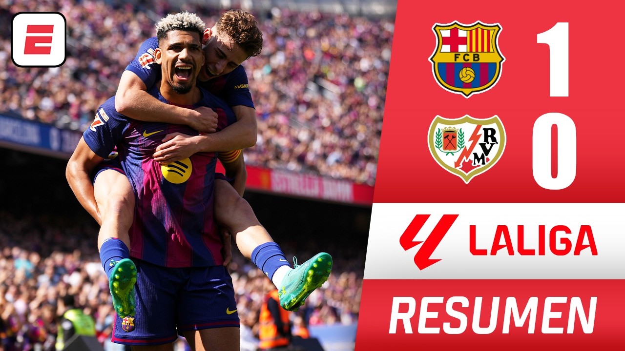 BARCELONA sigue firme en la cima con triunfo 1-0 ante RAYO VALLECANO con gol de ARAÚJO | La Liga