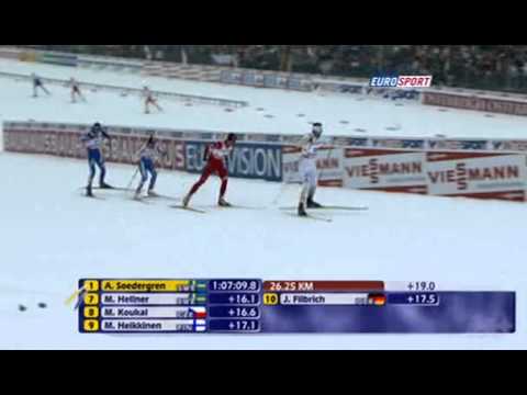 2009 WSC Liberec 2x15 km M Pursuit NORTHUG SOEDERGREN DI CENTA