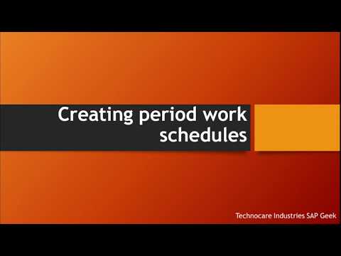 Creating period work schedules
