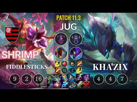 FLA Shrimp Fiddlesticks vs Kha'Zix Jungle - KR Patch 11.3