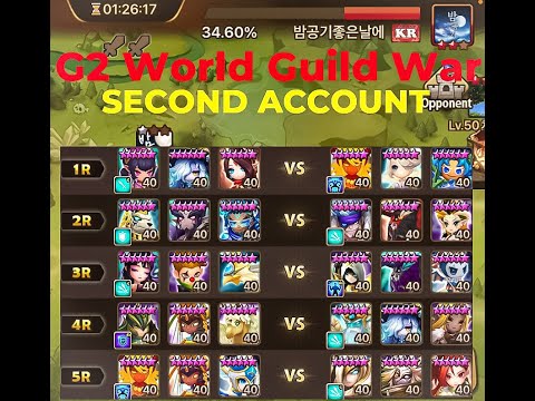 THE WORST START BUT WE PULL IT BACK! High G2 World Guild War v 밤공기좋은날에- Korea Server (Summoners War)