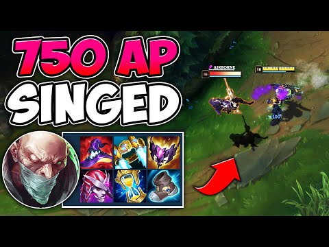WHEN 750 AP SINGED FLINGS YOU FOR YOUR ENTIRE HP BAR (ASSASSIN SINGED) - League of Legends
