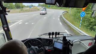 Bus Driving POV | Route 145 Halmstad - Ljungby | Scania InterLink
