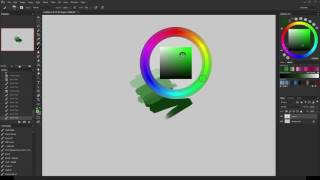 How to use Photoshop&#39;s pop up color wheel!