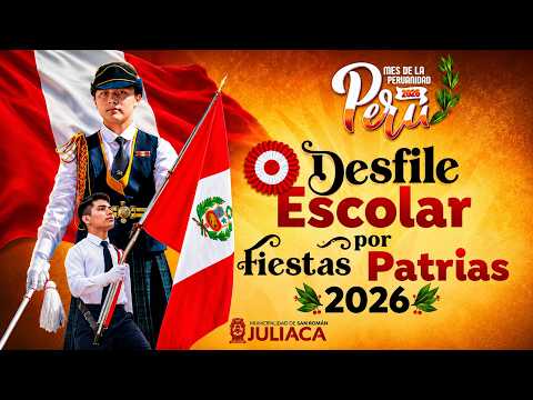 Desfile Escolar por Fiestas Patrias 🇵🇪🏃‍♀️ San Román - Juliaca
