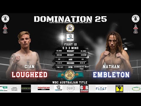 Cian Lougheed Vs Nathan Embelton - Domination Muay Thai 25