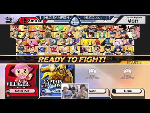 Sm4sh@Mines 44 - HLG|SAMFISH (Villager) Vs. HLG|Jesus (Capt. Falcon) - Losers Semifinals