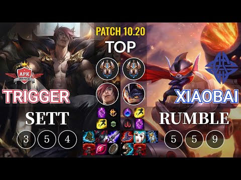 APK Trigger Sett vs ES Xiaobai Rumble Top - KR Patch 10.20