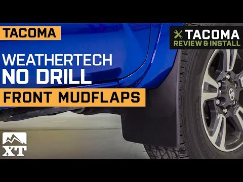 Tacoma Weathertech Black No Drill Front MudFlaps (2016-2019) Review & Install