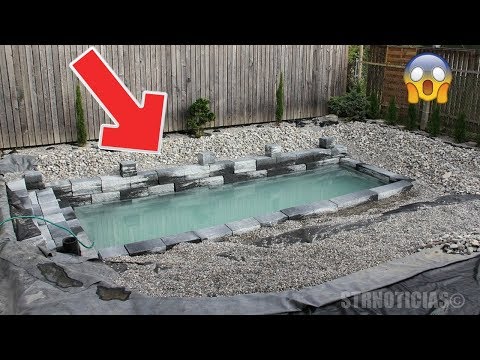 Creían que este tipo construía una piscina pequeña, pero cuando la lleno de agua ¡quedaron atónitos!