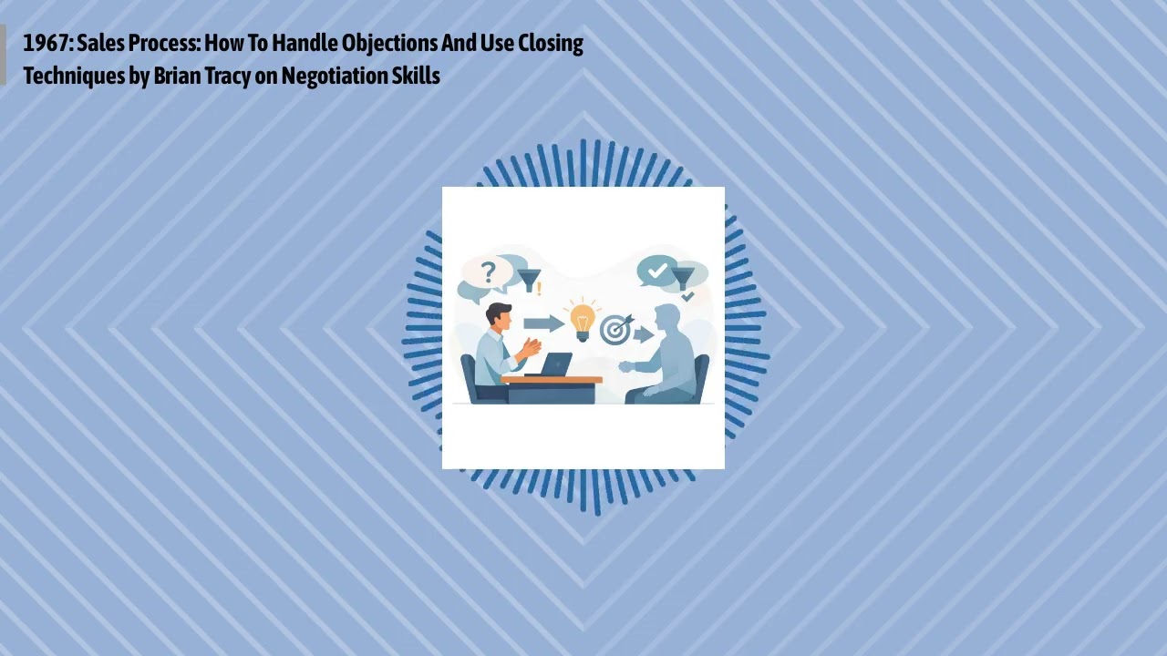 1967: Sales Process: How To Handle Objections And Use Closing Techniques by Brian Tracy on...
