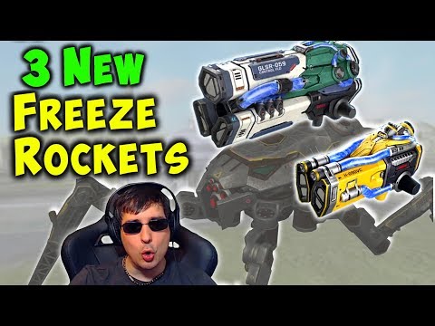 3 New Freeze Weapons: RIME CRYO GLACIER War Robots Gameplay Test Server WR