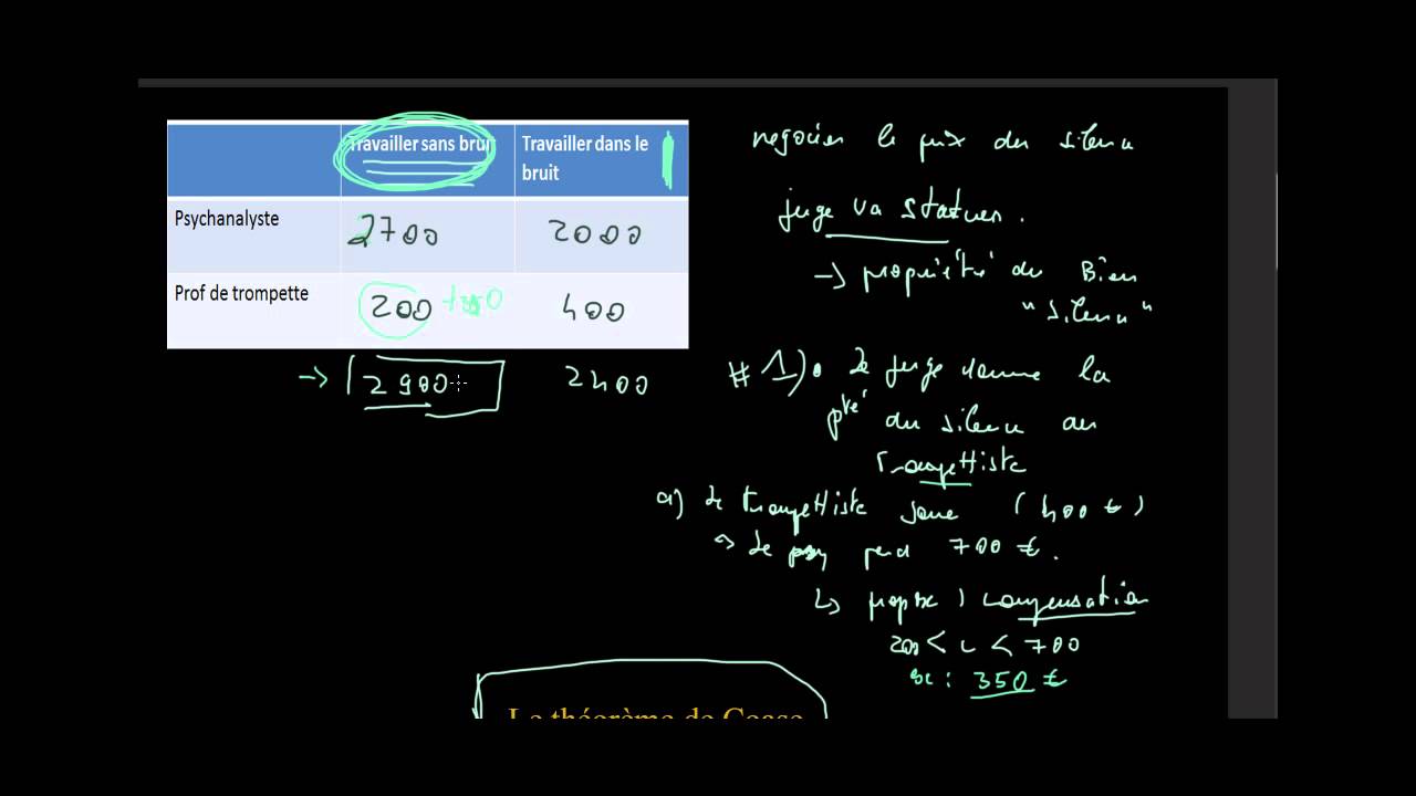 Microéconomie - Externalités - Le théorème de Coase