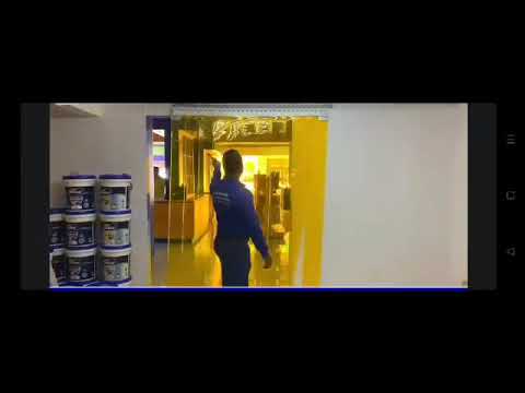 Red semi-transparent welding pvc strip curtains (3 mm)