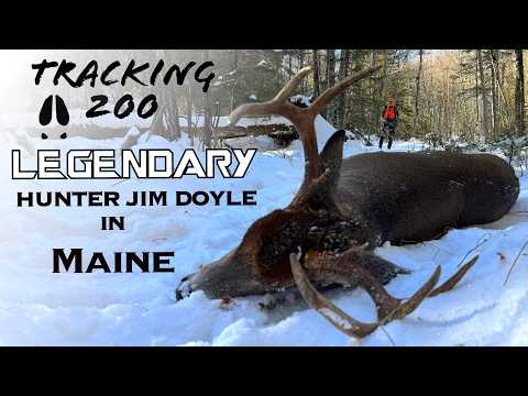 Big Maine Rifle Buck on Snow with Legendary Hunter Jim Doyle: A Tracking 200 Film