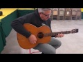 Kenny Smith playing a rare vintage 1909 Lakeside Jumbo Lyon and Healy guitar