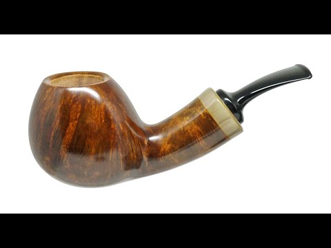 Igor Skrypnyk Bent Apple w. Horn Smoking Pipe On PIPEHUB.COM