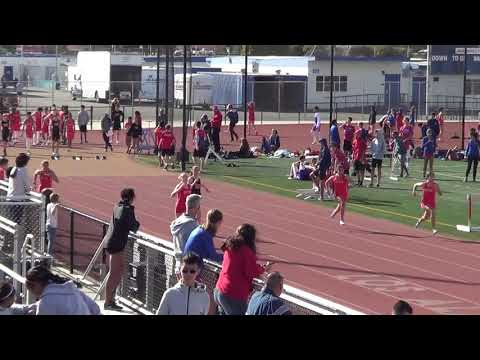 FSG 100m Heat 3 vs Troy 3-14-18 - Los Alamitos Girls