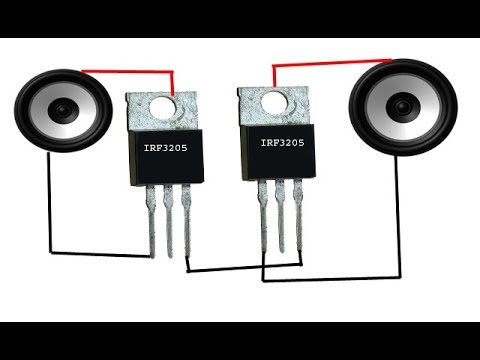 How to make a stereo power amplifier using IRF3205, diy easy amplifier