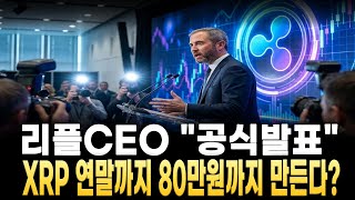 [리플 전망] 리플CEO "공식 발표" XRP 연말까지 80만원까지 만든다?