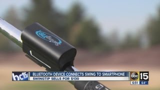 Bluetooth smartphone accessory, SwingTip, helps you perfect your golf swing