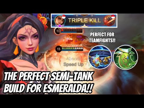 THE PERFECT SEMI-TANK BUILD FOR ESMERALDA! | Valesmeralda Gameplay | MLBB