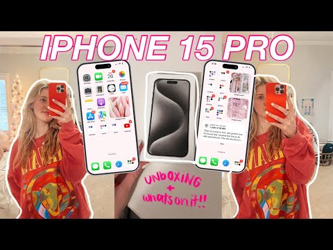 IPHONE 15 PRO UNBOXING + WHAT'S ON MY IPHONE! *white titanium*