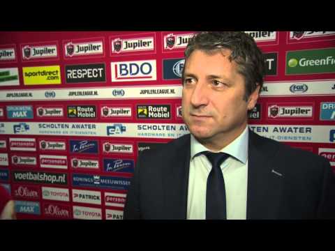 Ruud Brood na afloop van N.E.C. - MVV