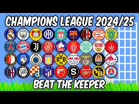 Beat The Keeper - Champions League 2024/25 - Algodoo Marble Race