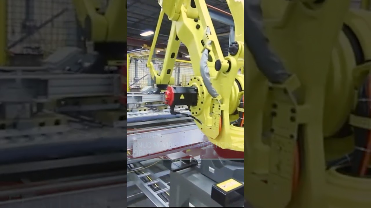 Robotic stacking and unstacking bakery tray handling #Shorts #robotics