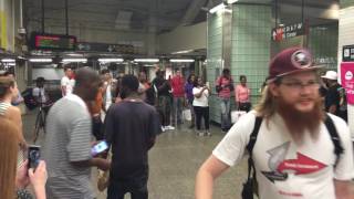 John Legend , &quot;All of Me&quot;,   New York - concert in the subway